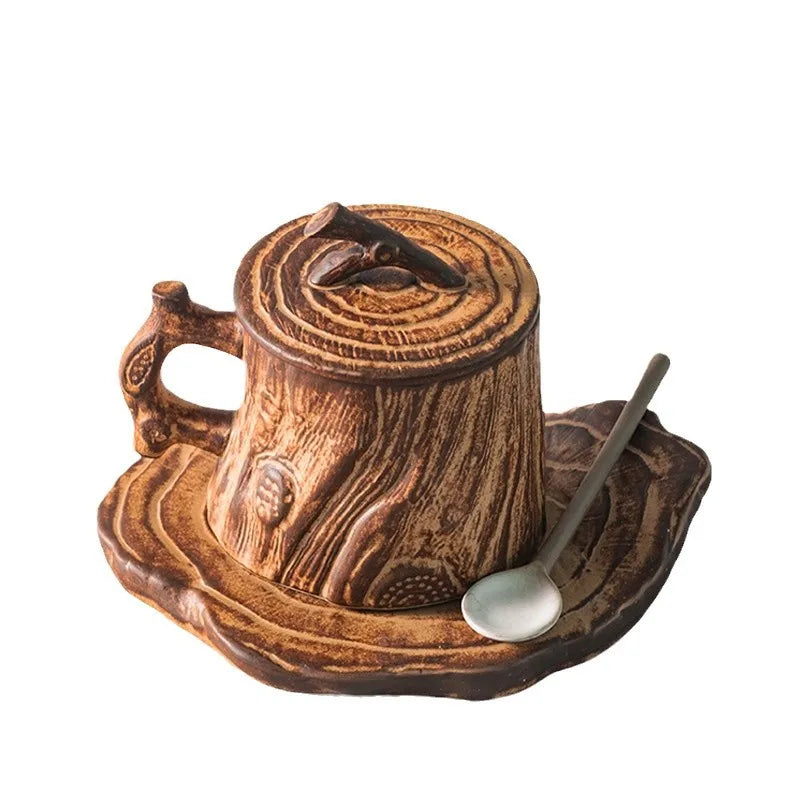 Rustikale Kaffeetasse – Retro Keramik Design – 225ml