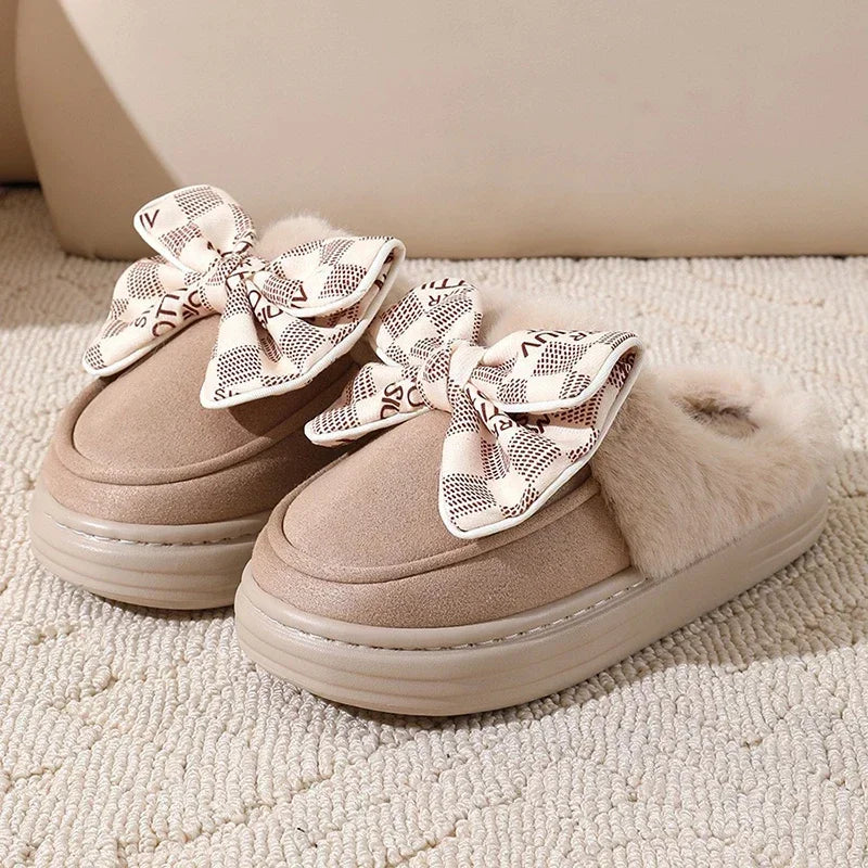 Damenhausschuhe – Langplüsch, Innen