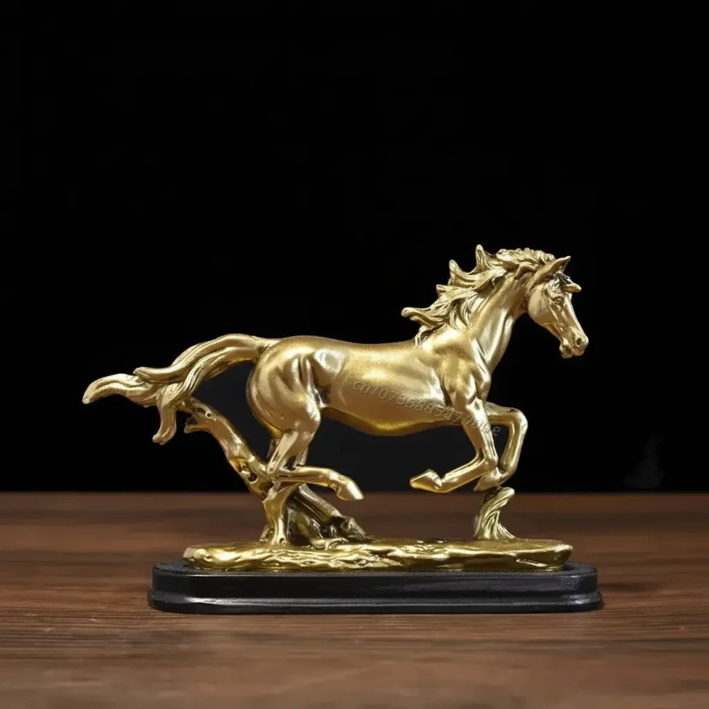 Sammlerstück Pferdefigur – Resin Volkkunst – Wohnaccessoire