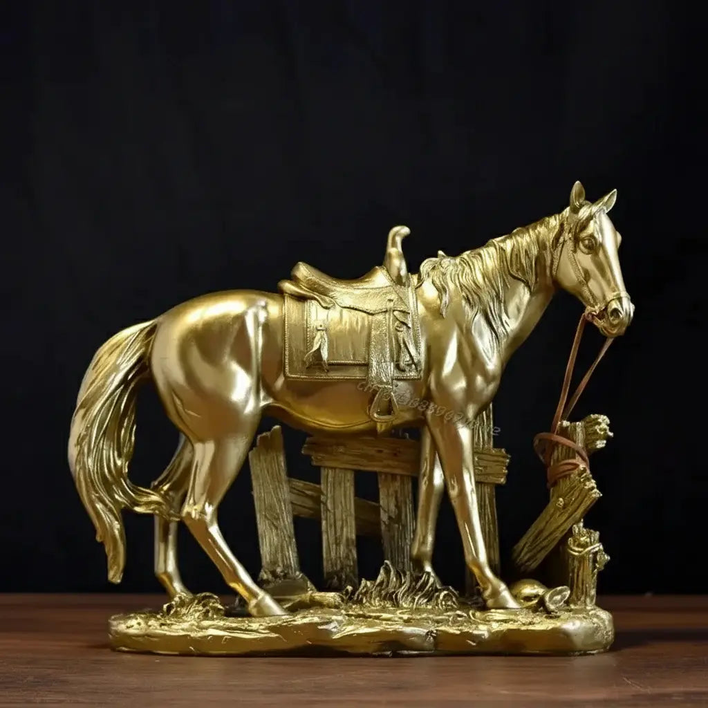 Sammlerstück Pferdefigur – Resin Volkkunst – Wohnaccessoire