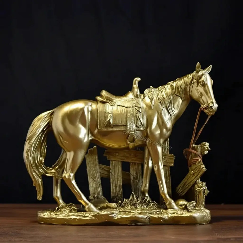 Sammlerstück Pferdefigur – Resin Volkkunst – Wohnaccessoire