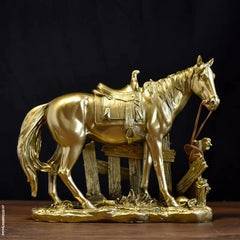 Sammlerstück Pferdefigur – Resin Volkkunst – Wohnaccessoire