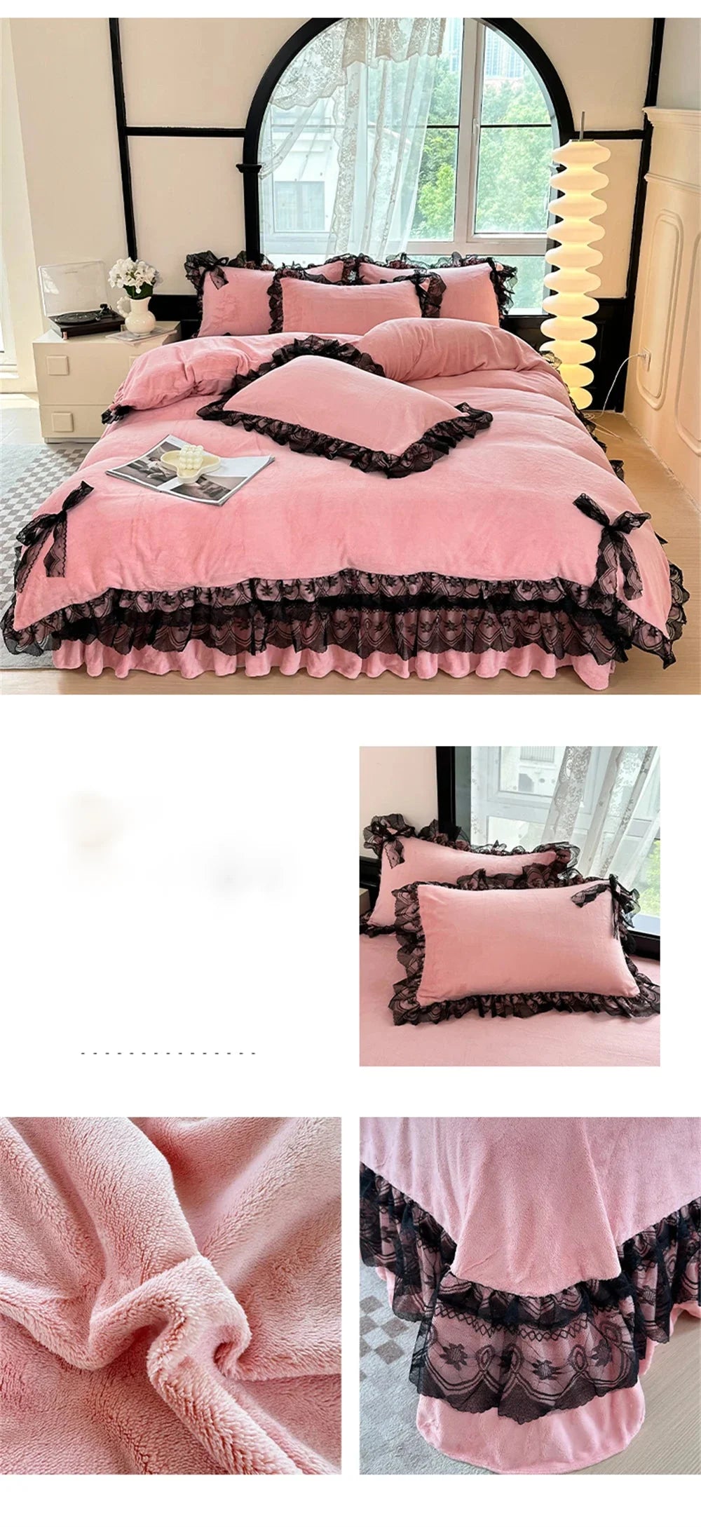 Samt Bettwäsche – Prinzessin Design – Versch. Grössen