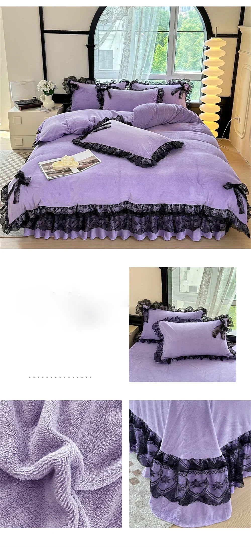 Samt Bettwäsche – Prinzessin Design – Versch. Grössen