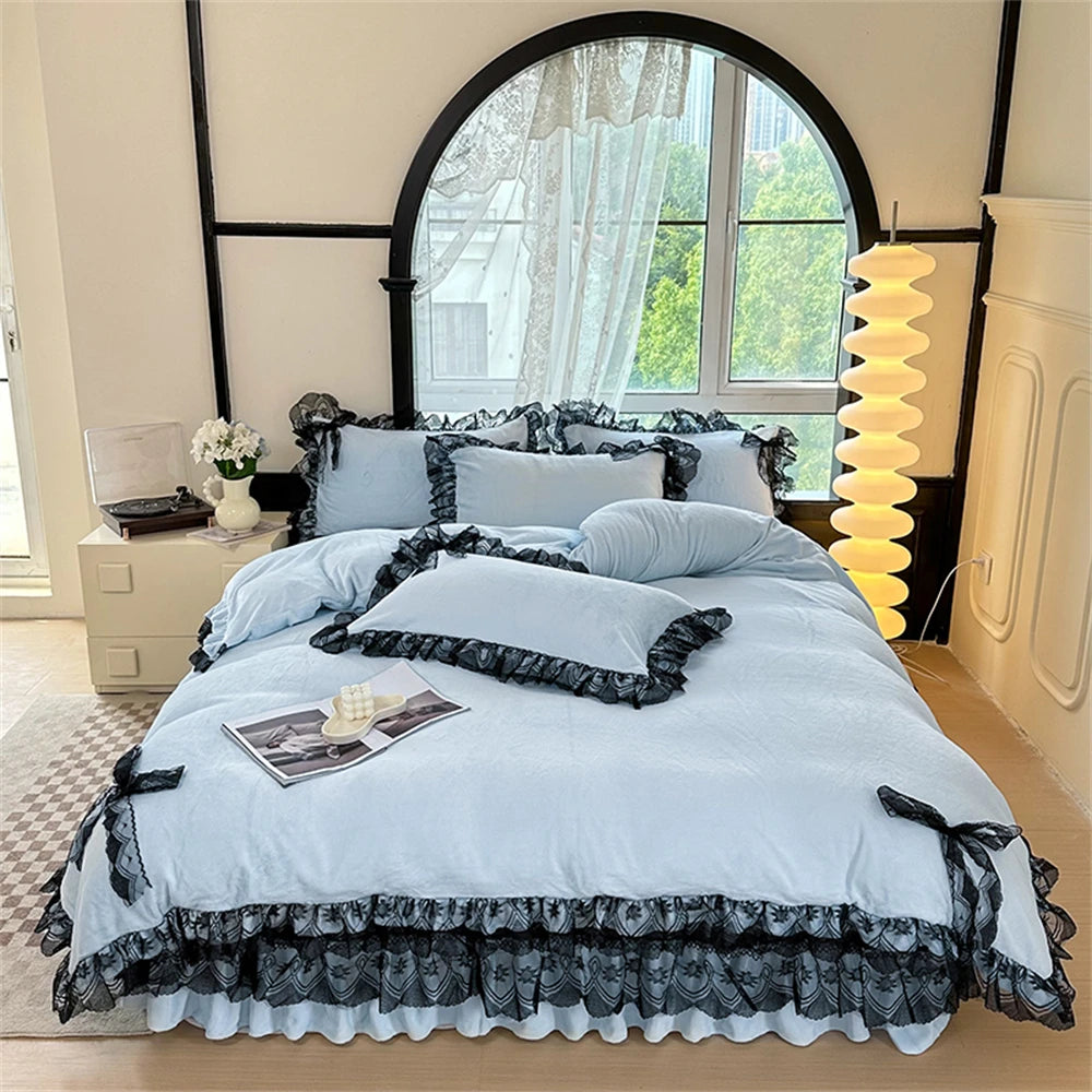 Samt Bettwäsche – Prinzessin Design – Versch. Grössen