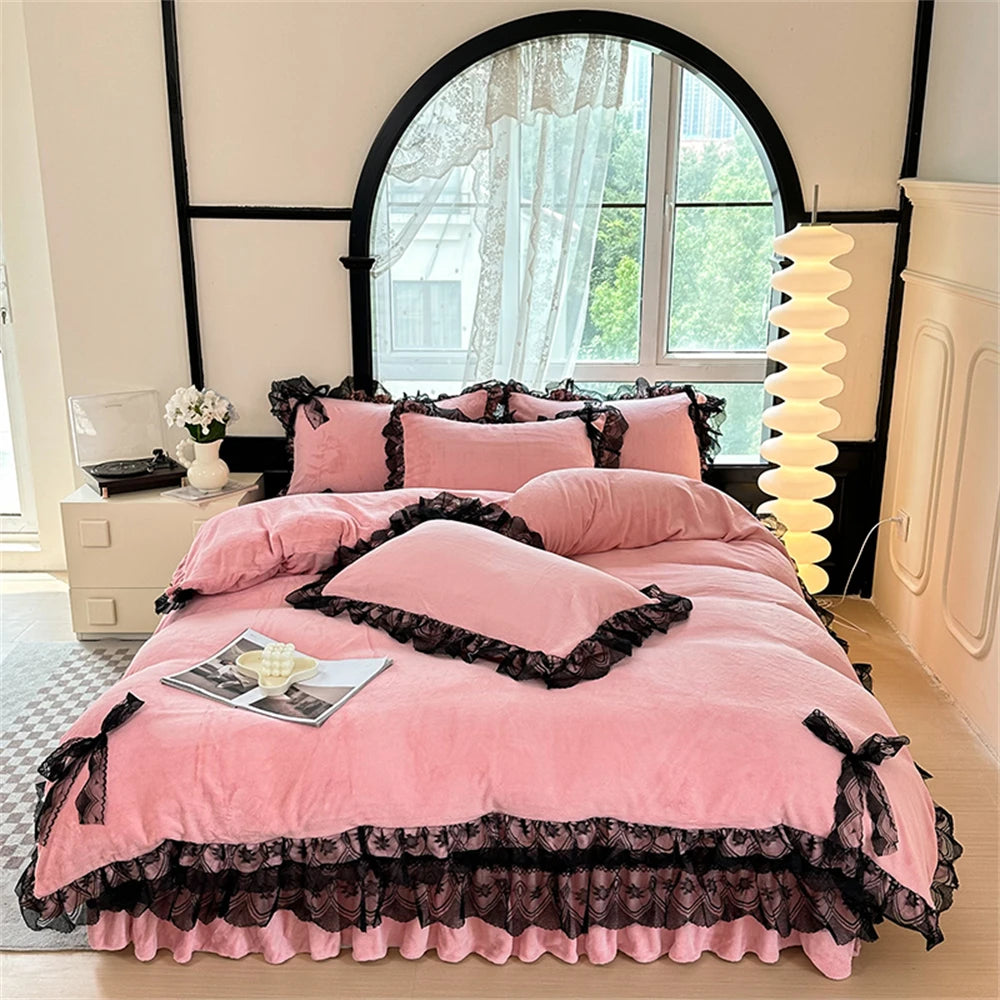 Samt Bettwäsche – Prinzessin Design – Versch. Grössen