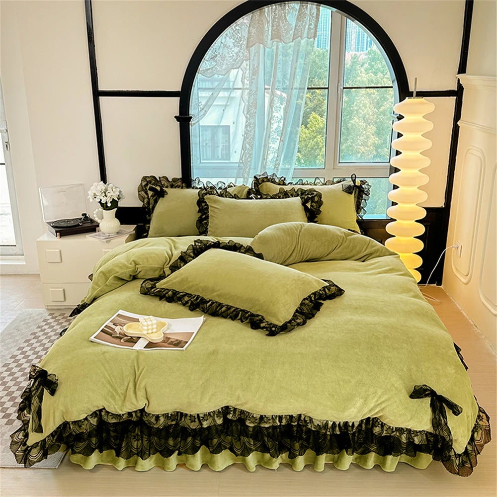 Samt Bettwäsche – Prinzessin Design – Versch. Grössen