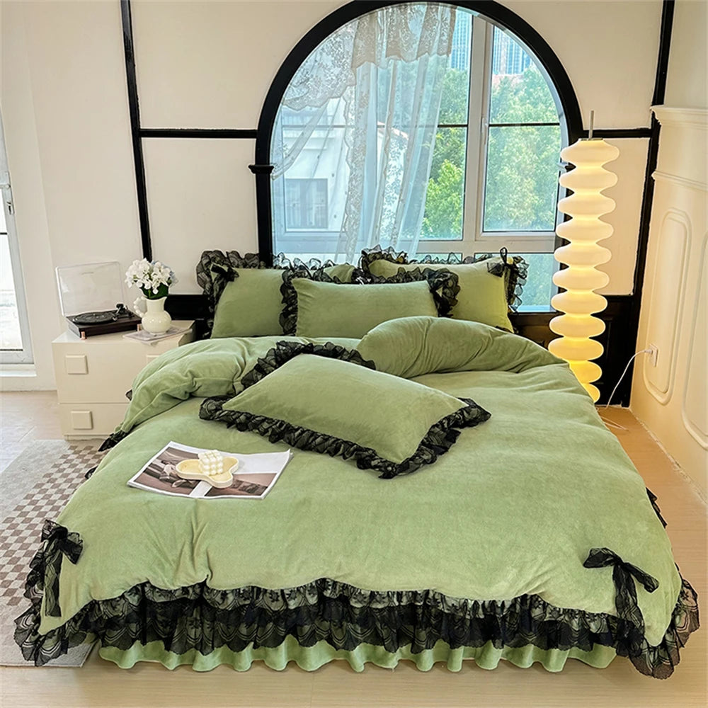 Samt Bettwäsche – Prinzessin Design – Versch. Grössen