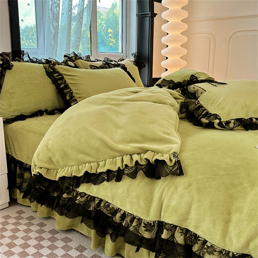 Samt Bettwäsche – Prinzessin Design – Versch. Grössen