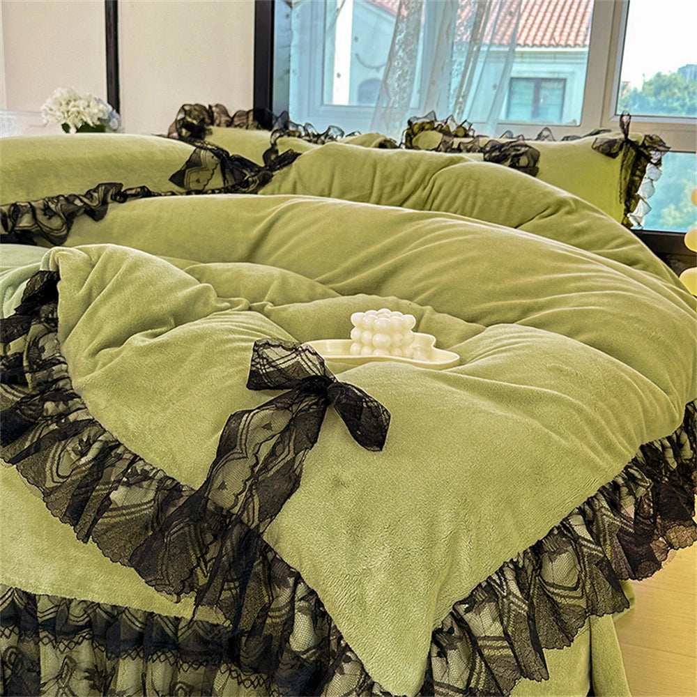 Samt Bettwäsche – Prinzessin Design – Versch. Grössen