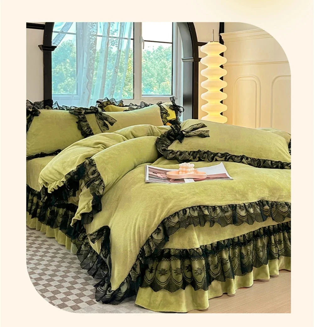 Samt Bettwäsche – Prinzessin Design – Versch. Grössen