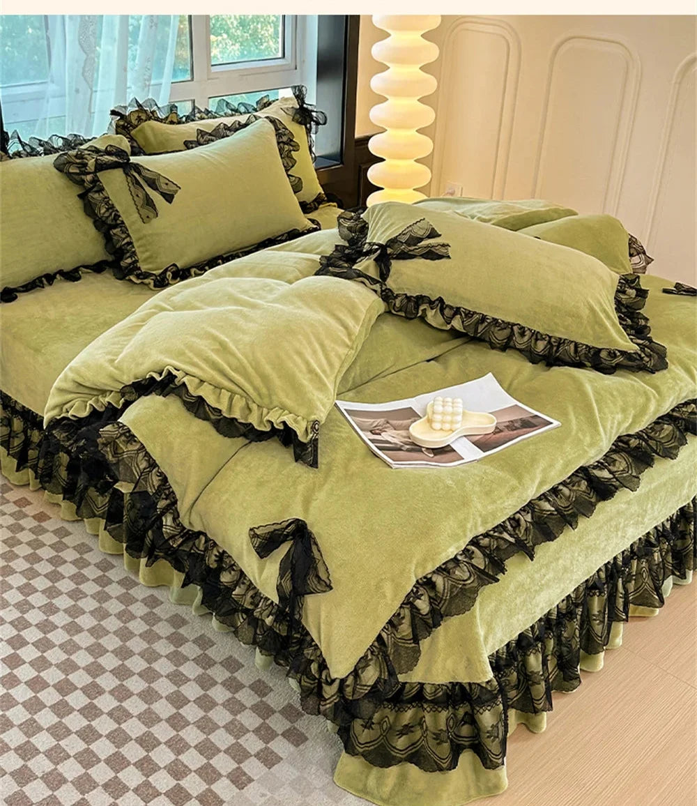 Samt Bettwäsche – Prinzessin Design – Versch. Grössen