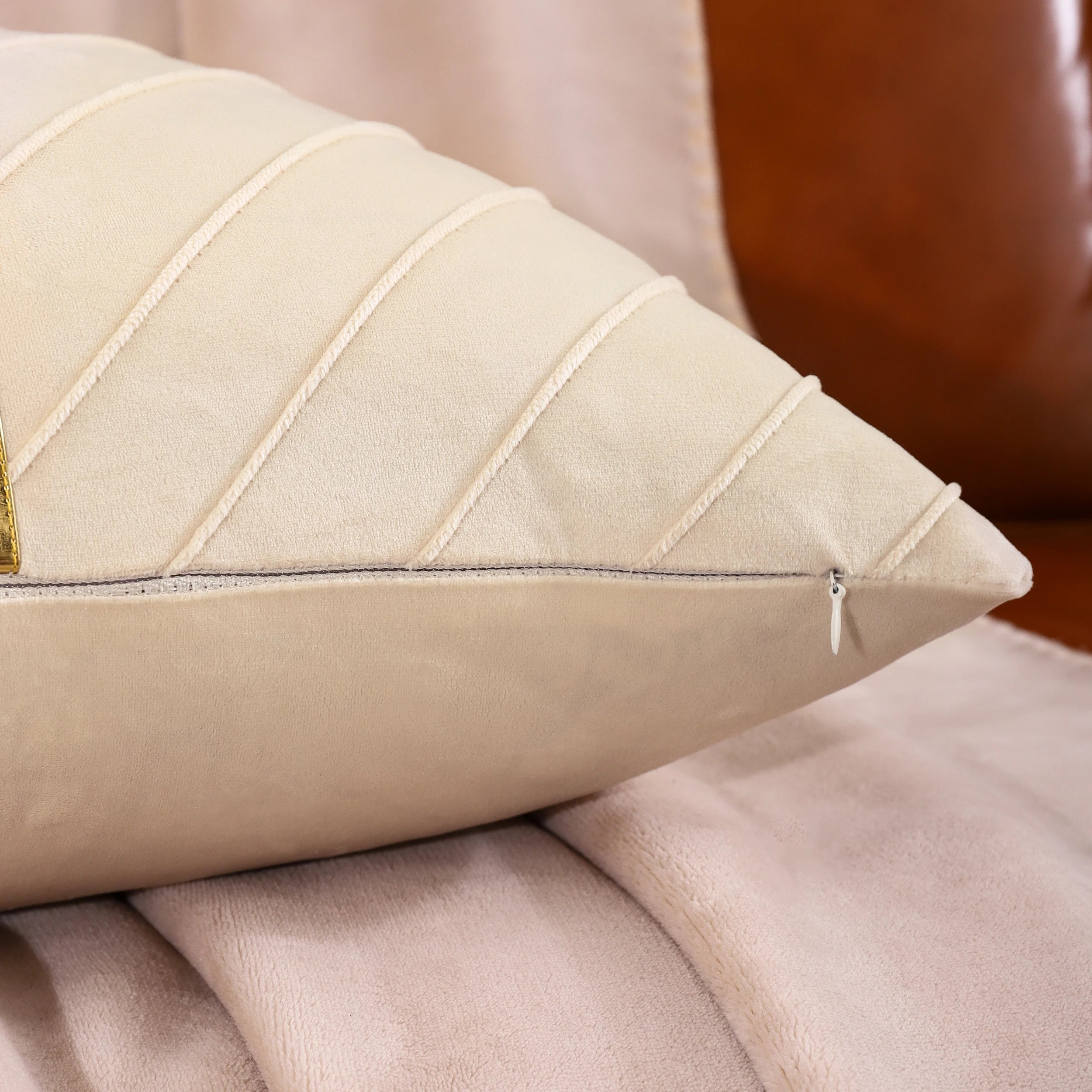 Moderner Kissenbezug aus Samt in Lavendel 450 mm x 450 mm