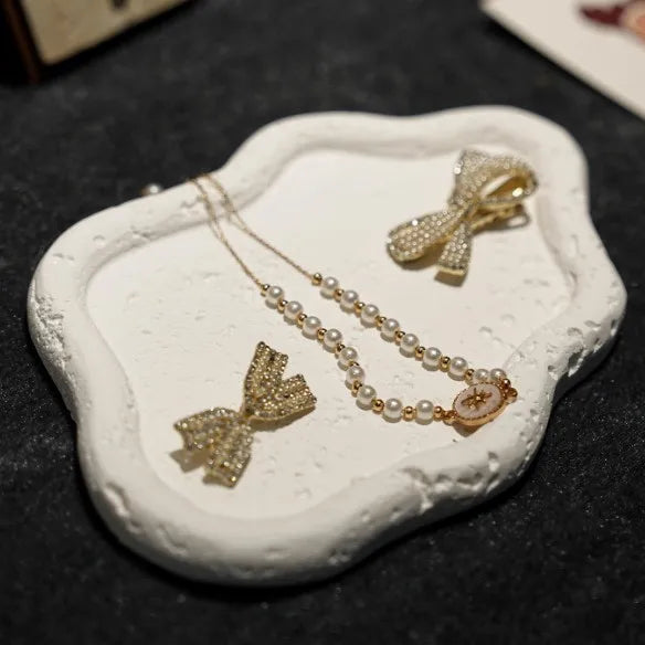 Samt-Schmucktablett – Bambus Design – 19cm bis 26cm