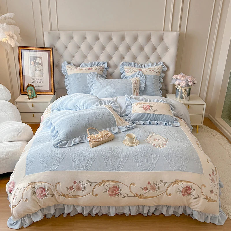 Samtdecke – Vintage Charme – King/Queen Grösse