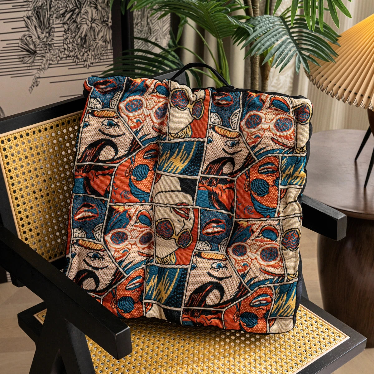 Samtkissen – Gestricktes Polyester – 45x45cm