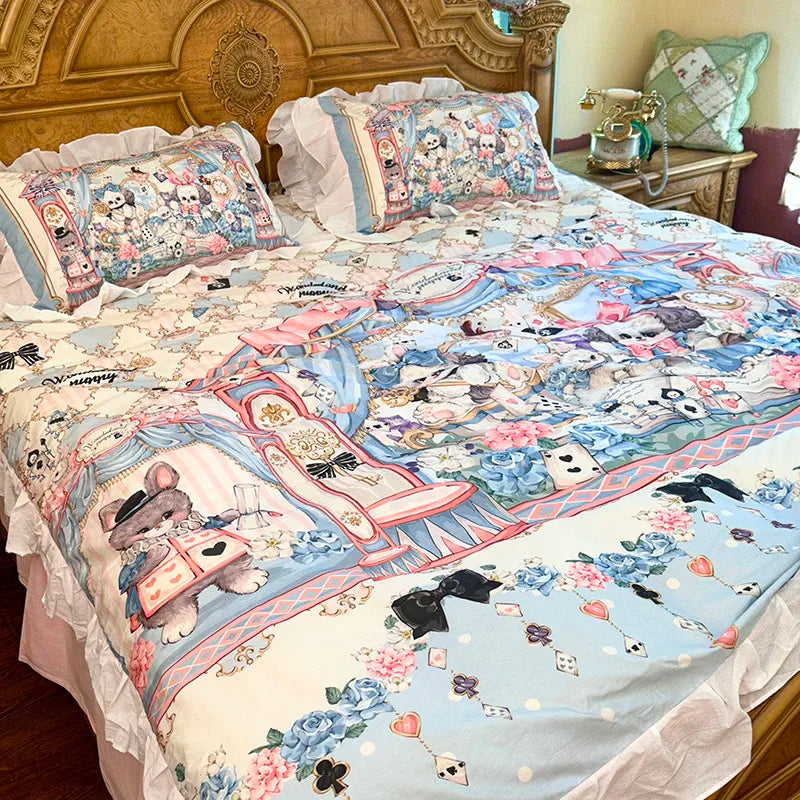 100% Baumwolle Bettdeckenbezug – Cartoon Prinzessin Stil – Twin, Queen, Double