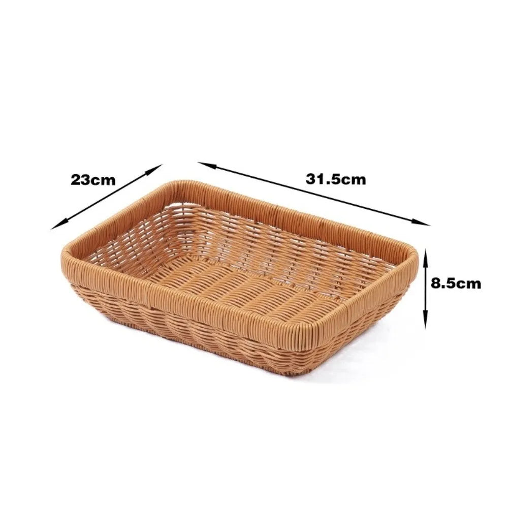 Boho Stil Rattan Tablett – Gewebte Struktur PP