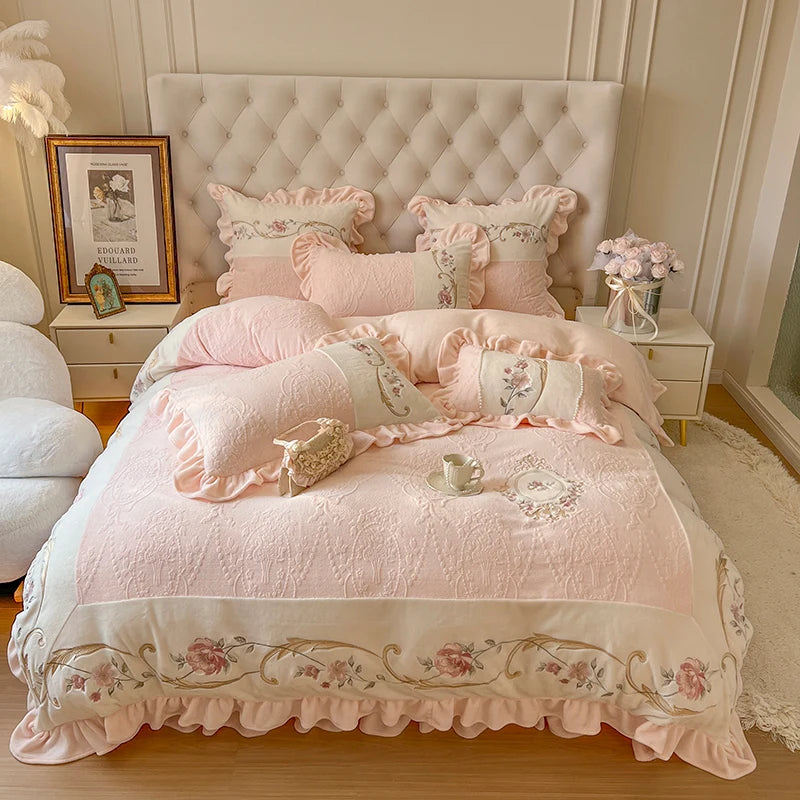 Samtdecke – Vintage Charme – King/Queen Grösse