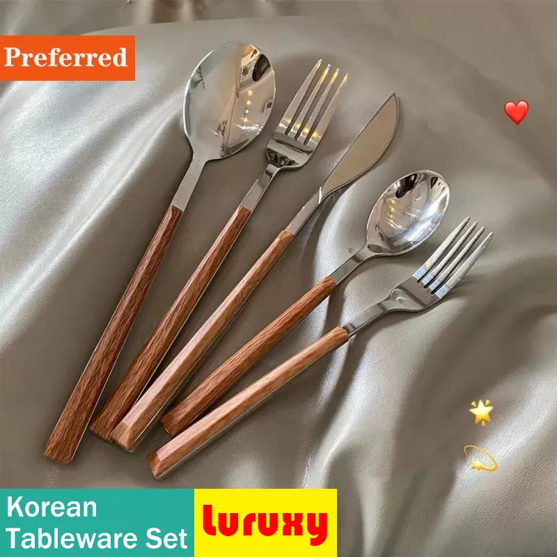 Besteckset – Koreanisch Edelstahl – Umweltfreundlich