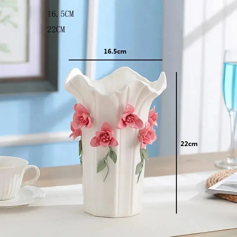 Keramik Blumen Vase – Europäisch Stil – 22x16.5cm