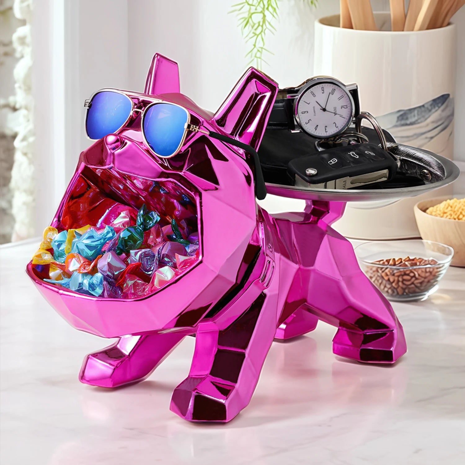 Harz Bulldogge Skulptur – Moderne Kunst Lagerung