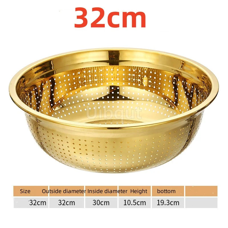 Sieb – Goldener Edelstahl – Verschiedene Grössen