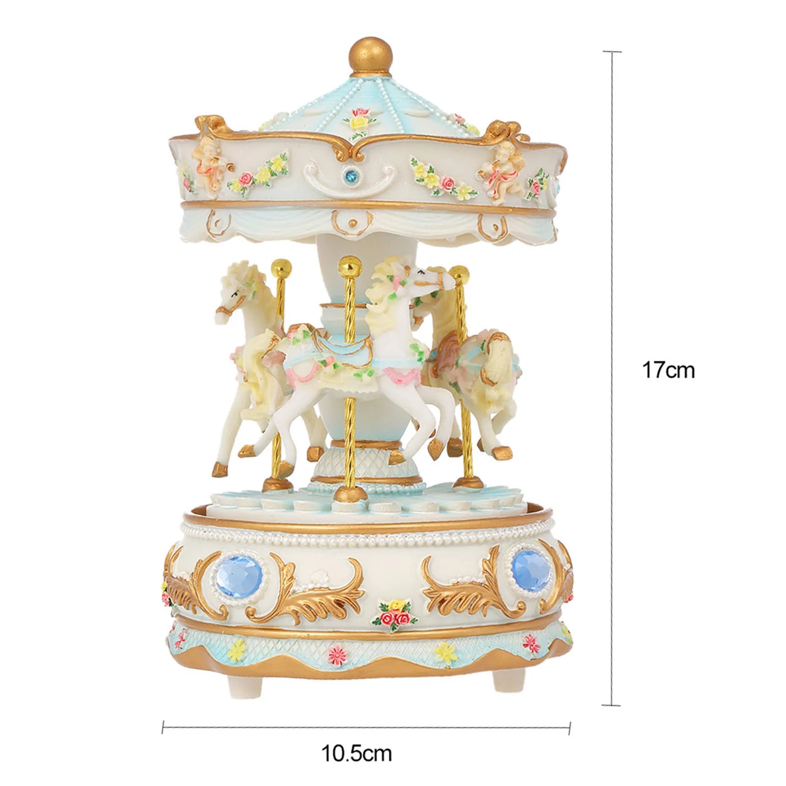 Karussell Spieluhr – LED Harz 17x10.5cm