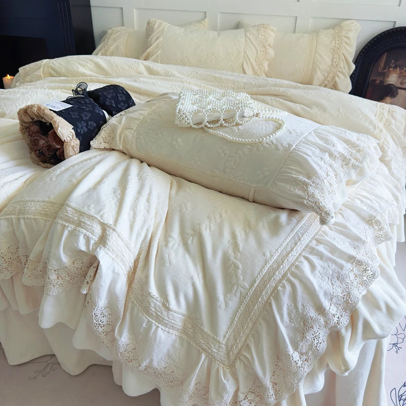 Französischer Prinzessin Samt Bettwäsche – Vintage Charme
