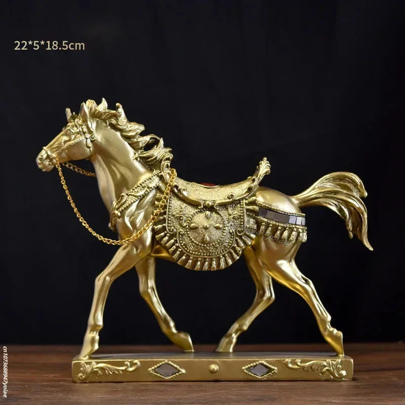 Sammlerstück Pferdefigur – Resin Volkkunst – Wohnaccessoire
