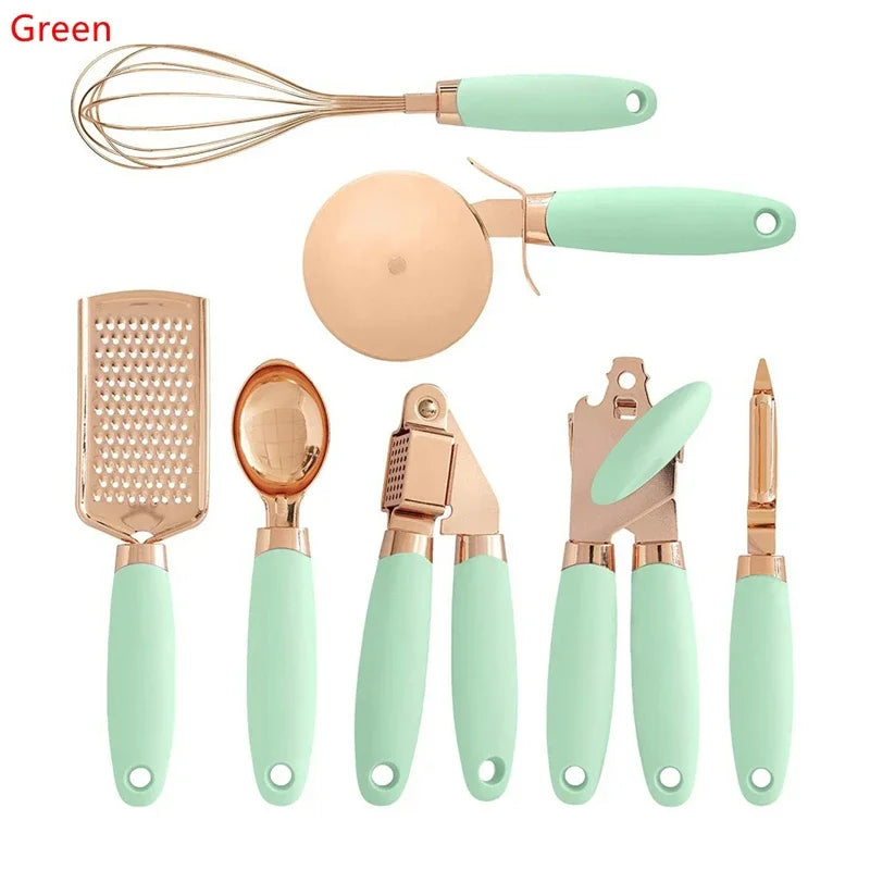7-teiliges Küchenwerkzeug-Set aus Edelstahl – Ergonomisches Design