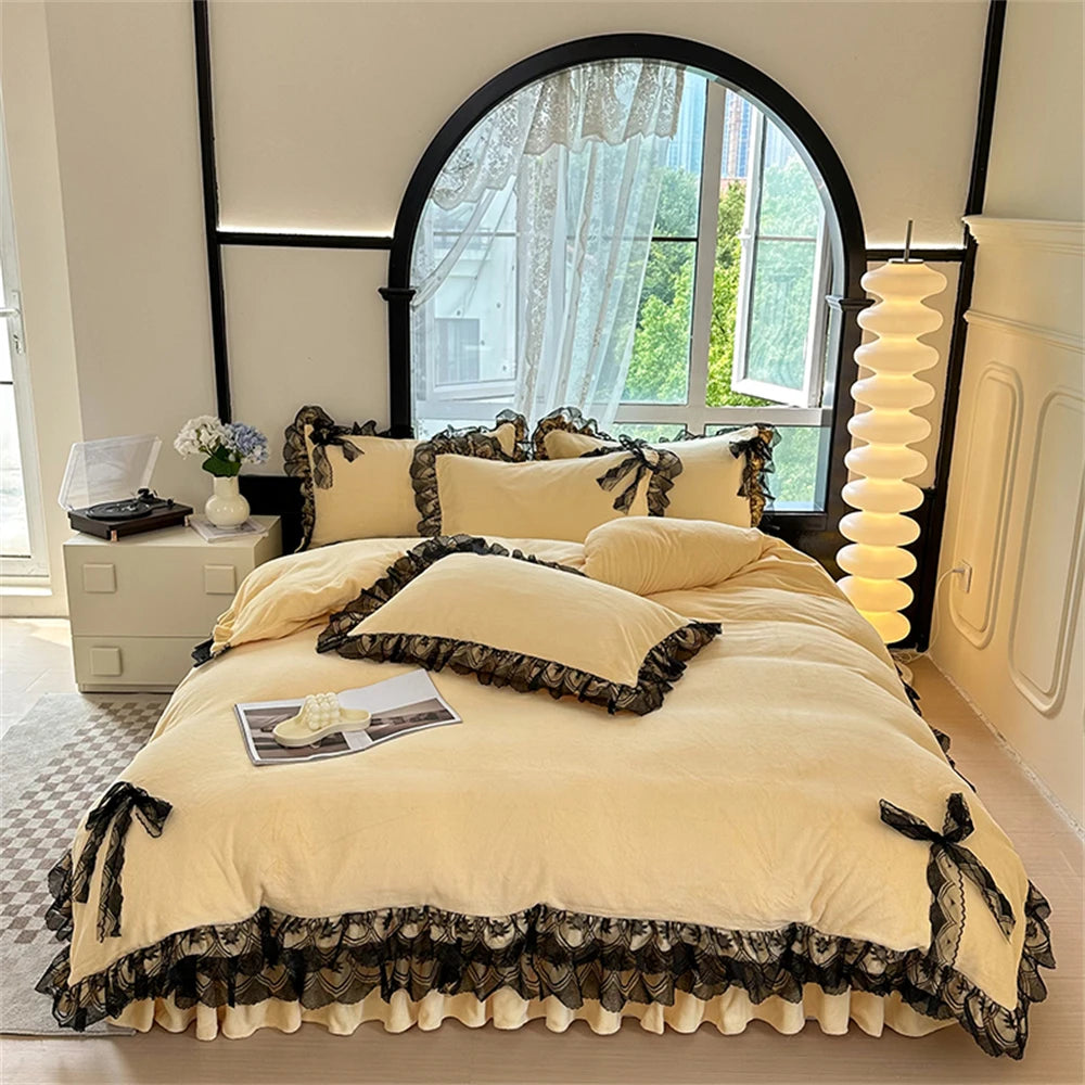 Samt Bettwäsche – Prinzessin Design – Versch. Grössen