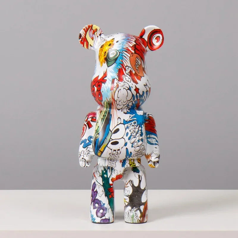 Bär Harz Skulptur – Amerikanischer Stil 28cm Deko