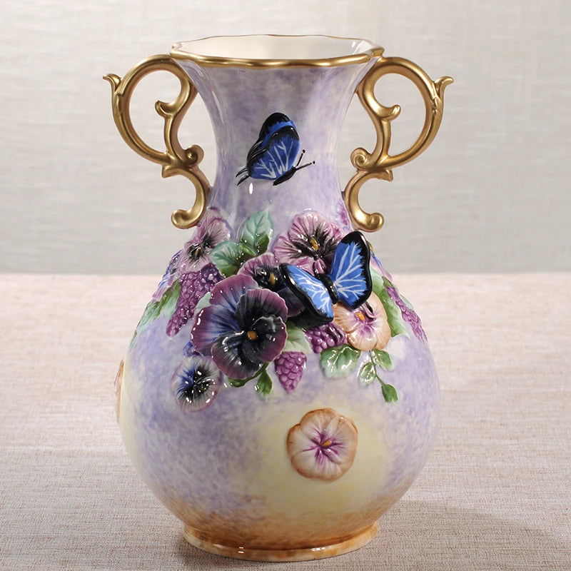 Handbemalte Vase – Moderne Keramik – 19.6x18x27.8