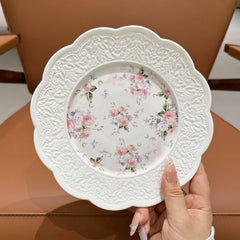 Keramikteller – Blumenmuster – 20.5 cm