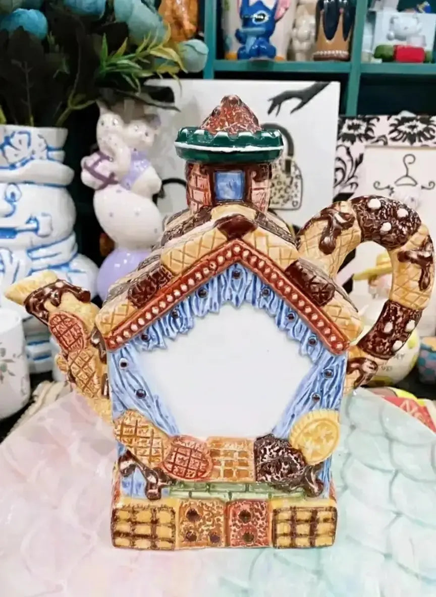 buntes und handgezeichnetes 3D-Relief-Geschirr aus Keramik, mehrfarbig, ideal für Dessert