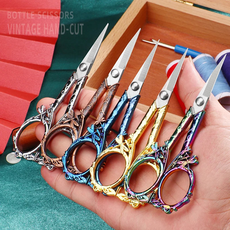 Edelstahl-Schere – Vintage Libellendesign – 12cm