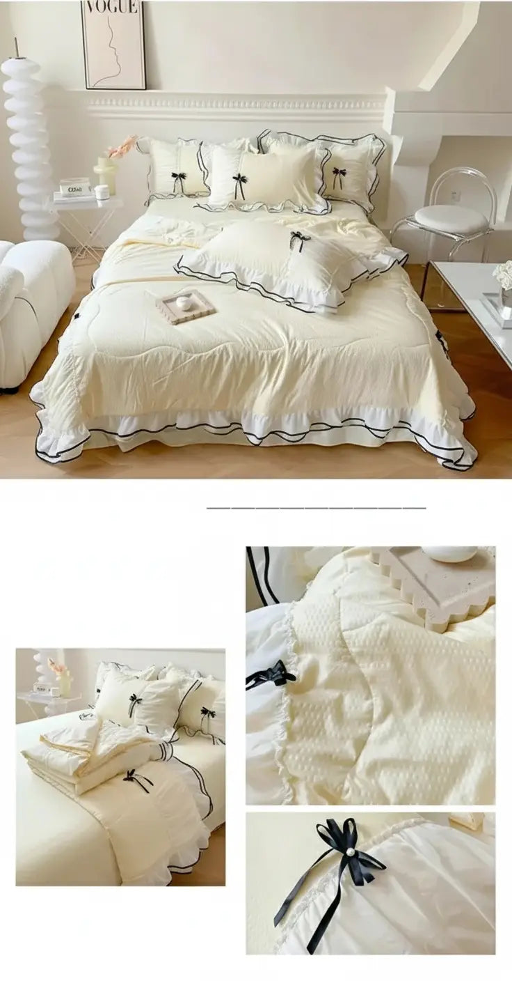 Sommersteppset – Spitze & Schleifendesign – 200x230cm