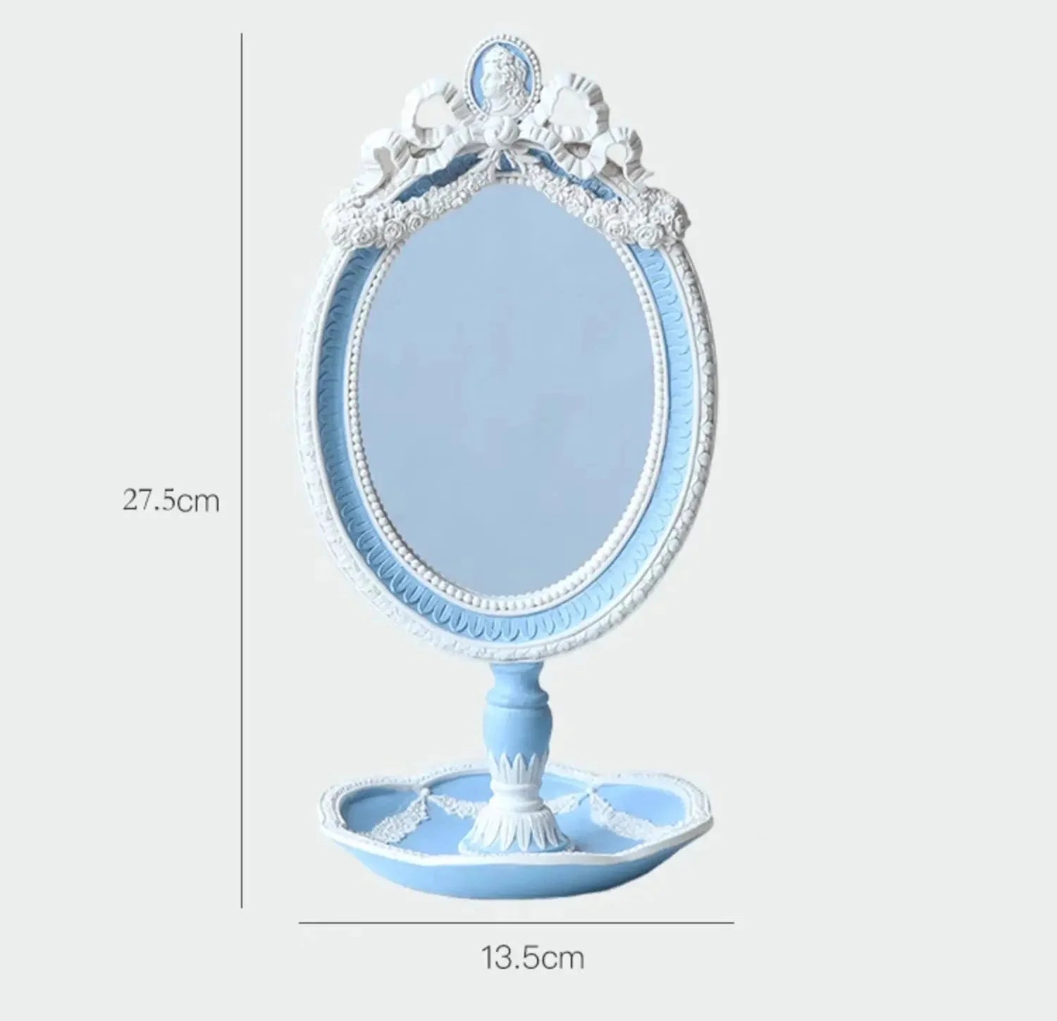 Schminkspiegel – Französisches Rokoko – 9x12cm Rund