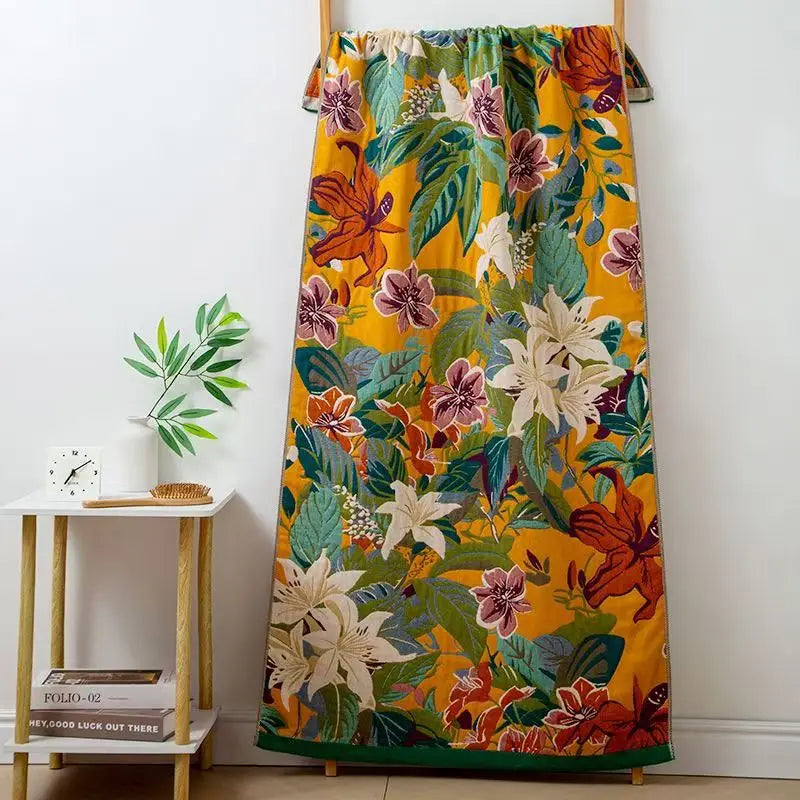 Reine Baumwolle Badetuch – Florales Design – Schnell Trocknend