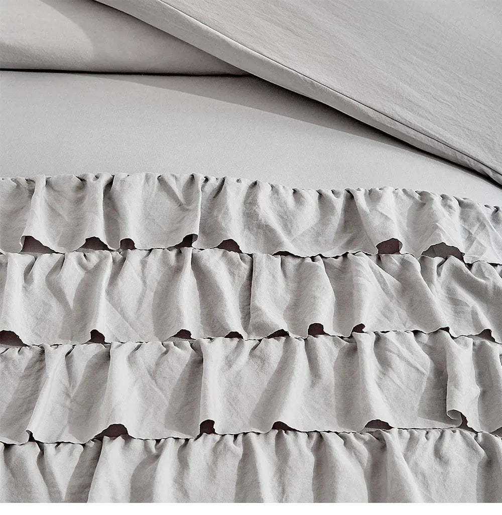 Bettwäsche-Set – Prinzessinnenstil Rüschen – Twin bis King