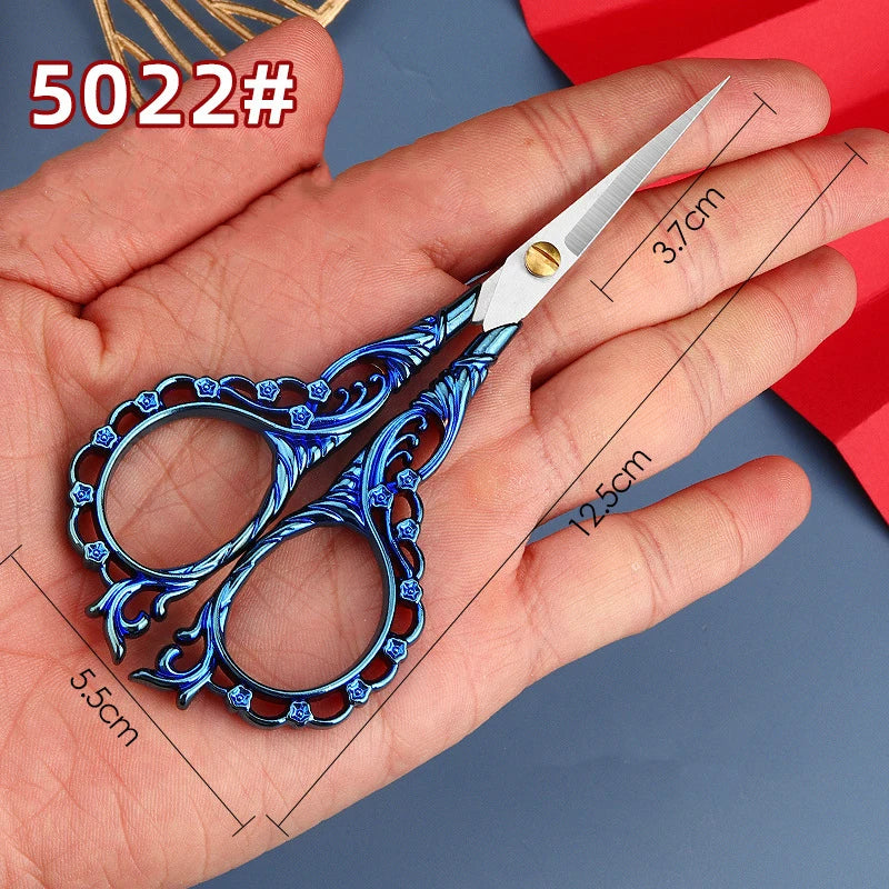 Vintage Schere – Blattmuster, Edelstahl Schnitt