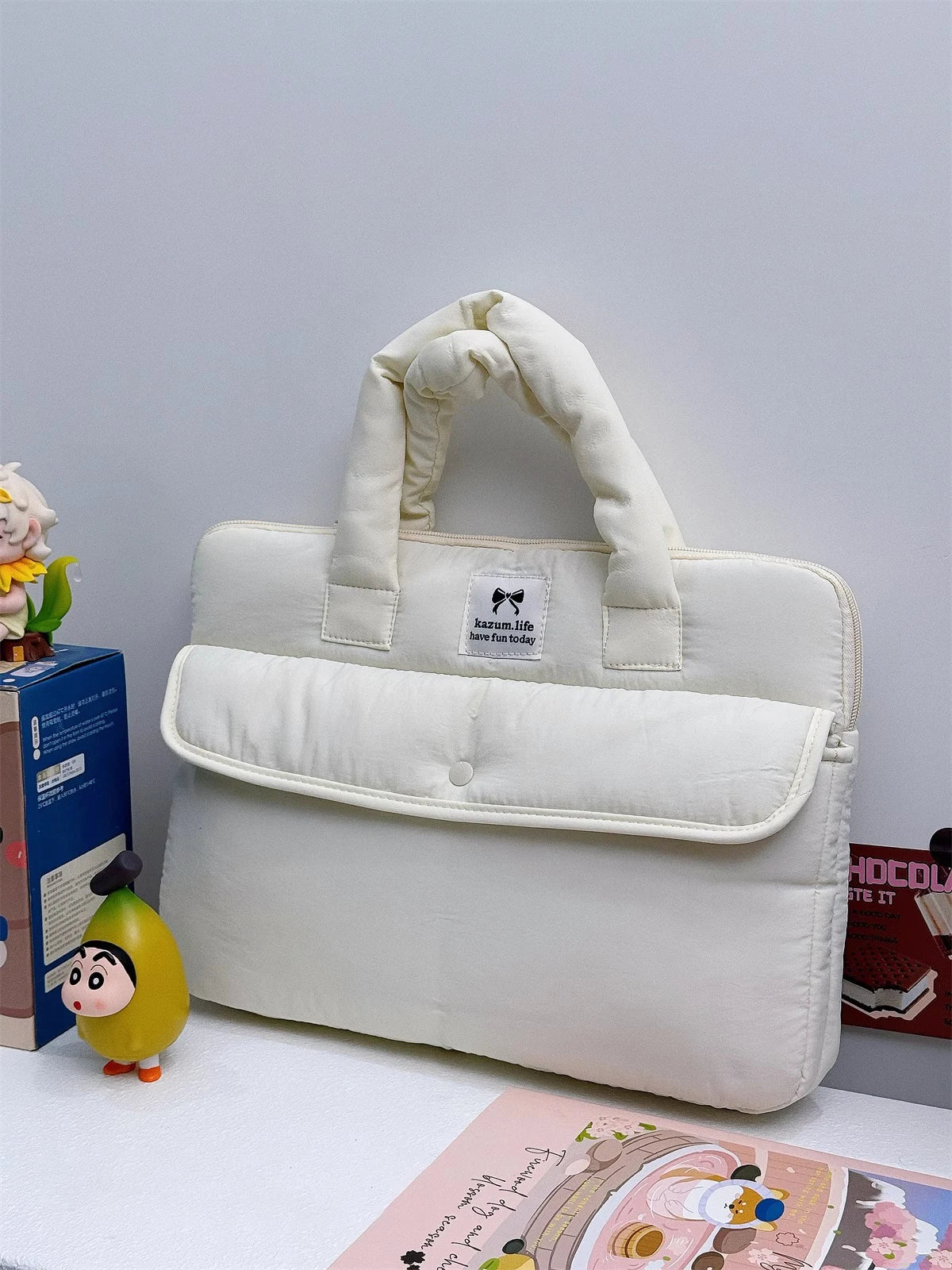 Stilvolle Polyester-Laptop-Tasche – Solides Design – Unisex