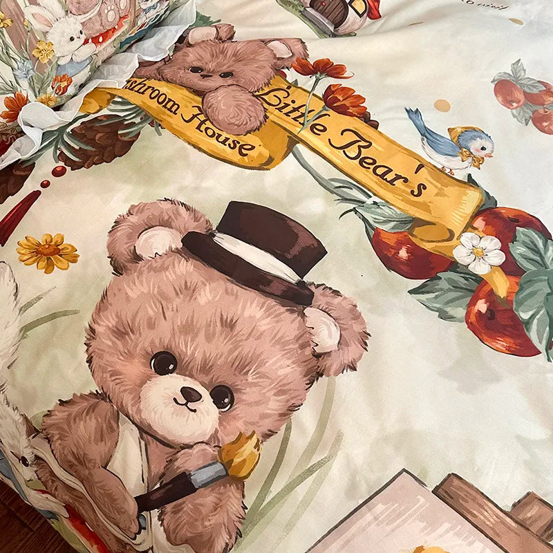 100% Baumwolle Bettdeckenbezug – Cartoon Prinzessin Stil – Twin, Queen, Double