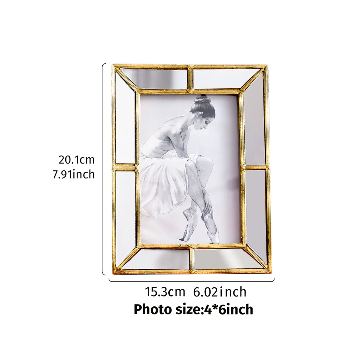 Barocker Fotorahmen – Harzmaterial – Schlafzimmer/Büro