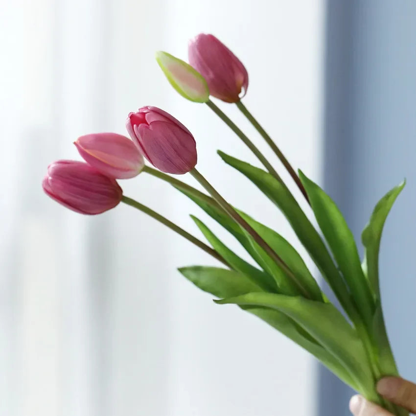 Tulpenstrauss – Realistische Latexblumen – Hochzeit & Wohndekor