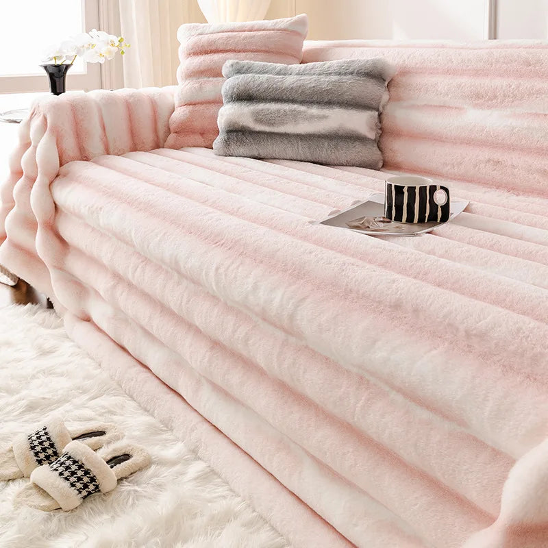 Kaninchen Plüsch Sofabezug – Nordisch – 180x200cm