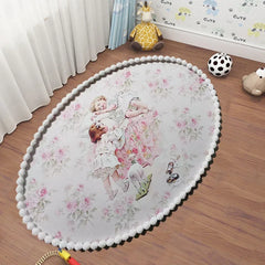Kinderzimmer Teppich – Süsses Oval Design 840x600mm