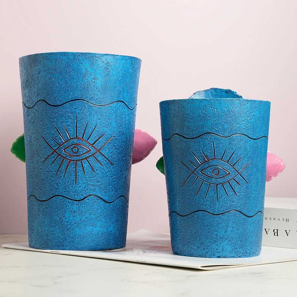 Resin-Gesichts-Planter – Künstlerische Skulptur für Zuhause