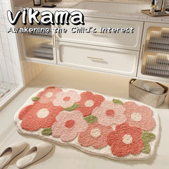 Minimalistische Badematte – Rutschfest, saugfähig